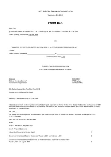 Thumbnail PVH Corp.
 10-Q Quarterly Report FY 