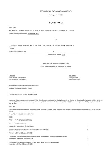 Thumbnail PVH Corp.
 10-Q Quarterly Report FY 