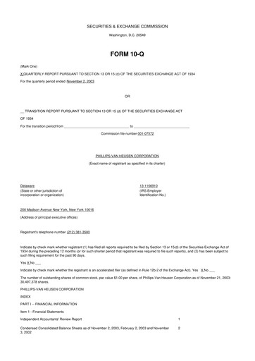 Thumbnail PVH Corp.
 10-Q Quarterly Report FY 