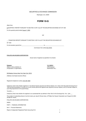 Thumbnail PVH Corp.
 10-Q Quarterly Report FY 