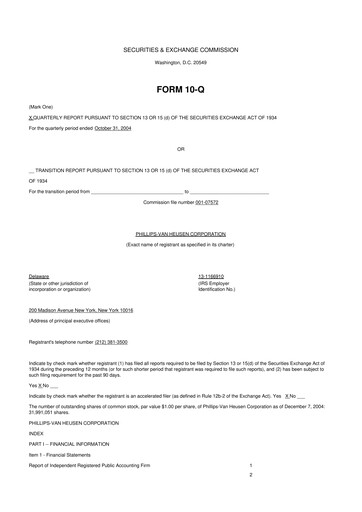 Thumbnail PVH Corp.
 10-Q Quarterly Report FY 