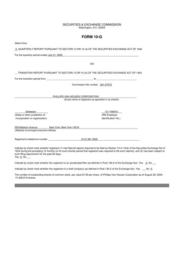 Thumbnail PVH Corp.
 10-Q Quarterly Report FY 