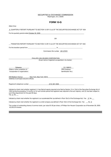 Thumbnail PVH Corp.
 10-Q Quarterly Report FY 