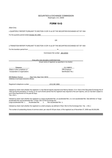 Thumbnail PVH Corp.
 10-Q Quarterly Report FY 