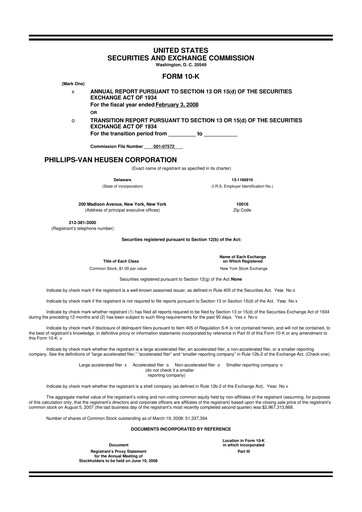 Thumbnail PVH Corp.
 10-K Annual Report 