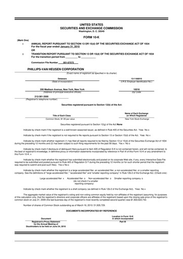 Thumbnail PVH Corp.
 10-K Annual Report 