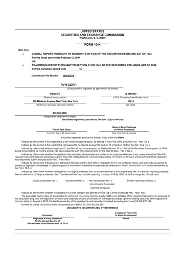 Thumbnail PVH Corp.
 10-K Annual Report 2013