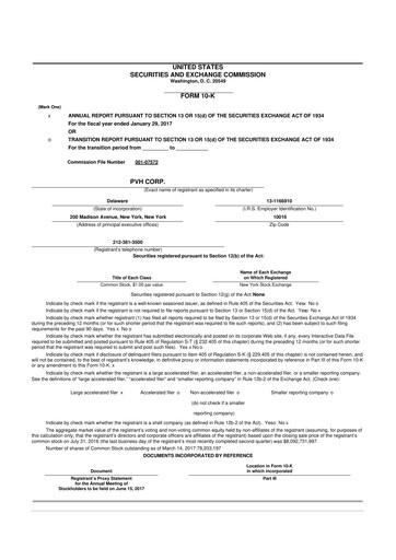 Thumbnail PVH Corp.
 10-K Annual Report 2016