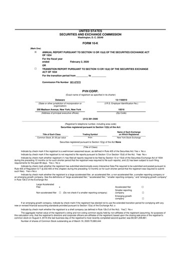 Thumbnail PVH Corp.
 10-K Annual Report 2019