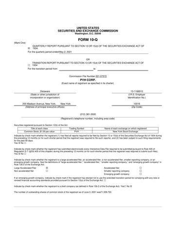 Thumbnail PVH Corp.
 10-Q Quarterly Report FY2021 