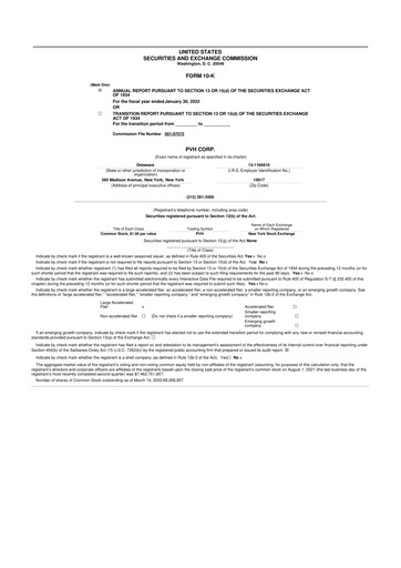 Thumbnail PVH Corp.
 10-K Annual Report 2021