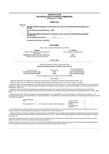 Thumbnail PVH Corp.
 10-K Annual Report 2025
