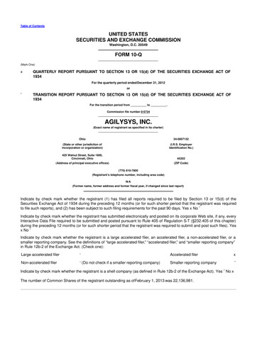Thumbnail Agilysys 10-Q Quarterly Report FY2013 