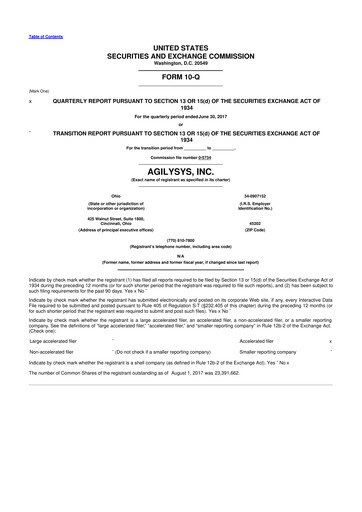 Thumbnail Agilysys 10-Q Quarterly Report FY2018 