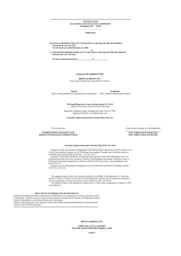 Thumbnail Brown & Brown
 10-K Annual Report 