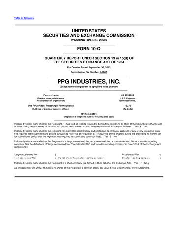 Thumbnail PPG Industries
 10-Q Quarterly Report FY2012 