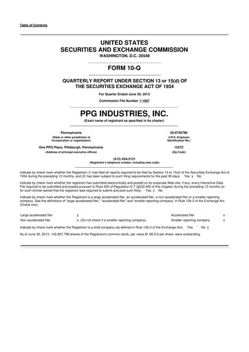 Thumbnail PPG Industries
 10-Q Quarterly Report FY2013 