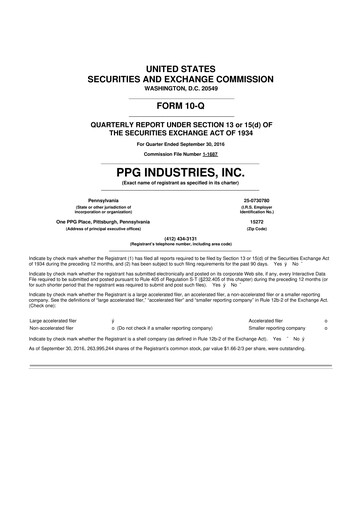 Thumbnail PPG Industries
 10-Q Quarterly Report FY2016 