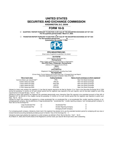 Thumbnail PPG Industries
 10-Q Quarterly Report FY2023 