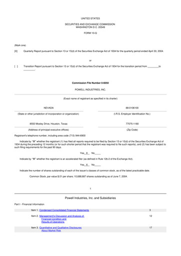 Thumbnail Powell Industries 10-Q Quarterly Report FY 