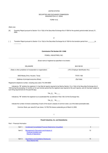 Thumbnail Powell Industries 10-Q Quarterly Report FY 