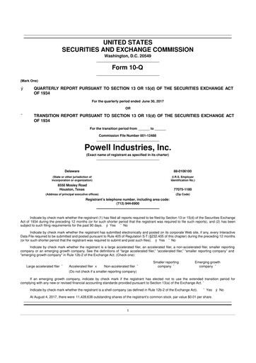 Thumbnail Powell Industries 10-Q Quarterly Report FY2017 