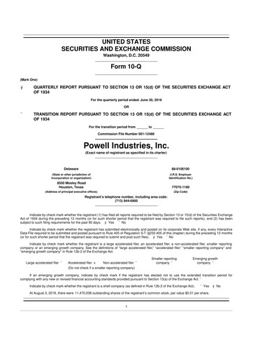 Thumbnail Powell Industries 10-Q Quarterly Report FY2018 