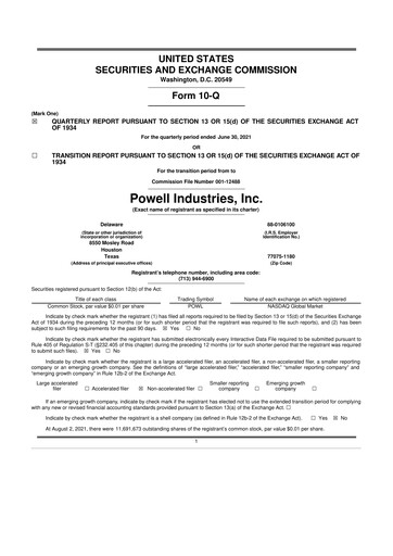 Thumbnail Powell Industries 10-Q Quarterly Report FY2021 