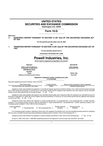 Thumbnail Powell Industries 10-Q Quarterly Report FY2023 