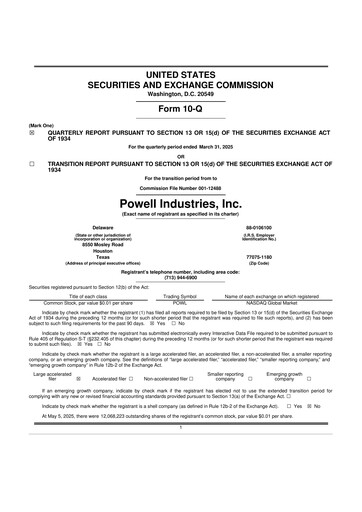 Thumbnail Powell Industries 10-Q Quarterly Report FY2025 