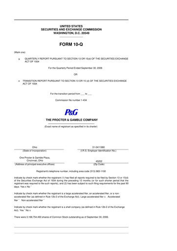 Vorschaubild Procter & Gamble 10-Q Quartalsbericht  