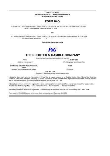 Vorschaubild Procter & Gamble 10-Q Quartalsbericht  