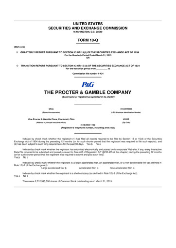 Vorschaubild Procter & Gamble 10-Q Quartalsbericht 2015 