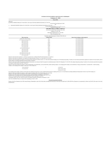 Thumbnail Procter & Gamble 10-K Annual Report 2020