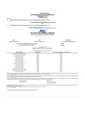 Vorschaubild Procter & Gamble 10-Q Quartalsbericht 2021 