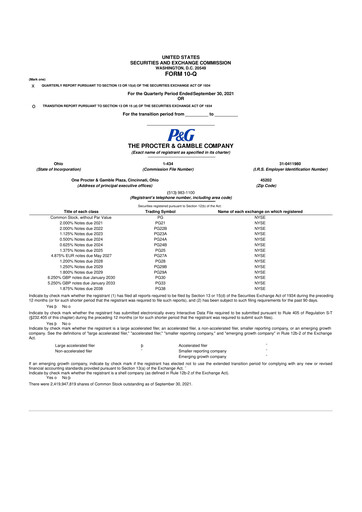 Vorschaubild Procter & Gamble 10-Q Quartalsbericht 2022 