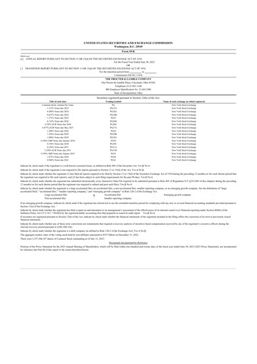 Thumbnail Procter & Gamble 10-K Annual Report 2023