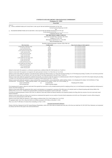 Thumbnail Procter & Gamble 10-K Annual Report 2025