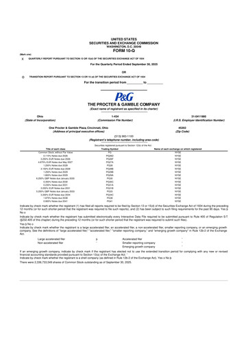 Vorschaubild Procter & Gamble 10-Q Quartalsbericht 2026 
