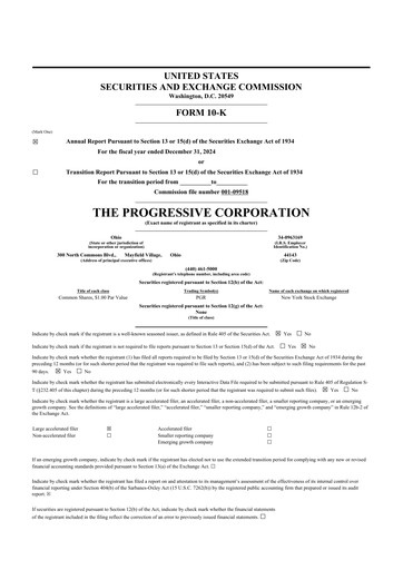 Thumbnail Progressive 10-K Annual Report 2024