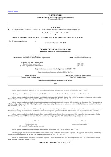 Thumbnail Quaker Houghton 10-K Annual Report 2011