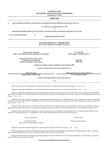 Thumbnail Quaker Houghton 10-K Annual Report 2014