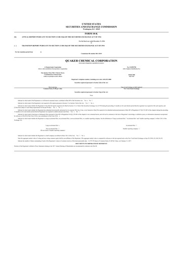 Thumbnail Quaker Houghton 10-K Annual Report 2016