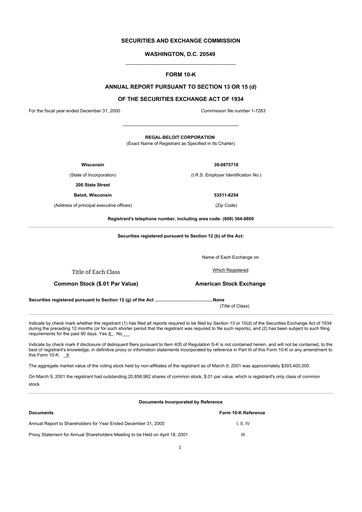 Thumbnail Regal Rexnord 10-K Annual Report 