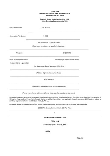 Thumbnail Regal Rexnord 10-Q Quarterly Report FY 