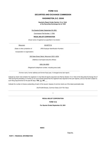 Thumbnail Regal Rexnord 10-Q Quarterly Report FY 