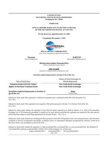 Thumbnail Regal Rexnord 10-K Annual Report 