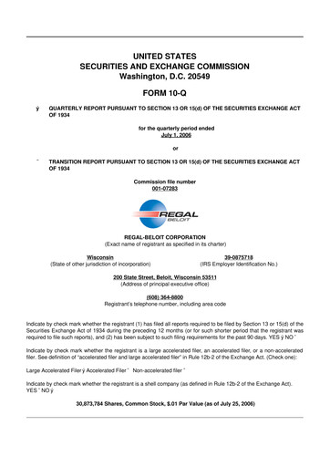 Thumbnail Regal Rexnord 10-Q Quarterly Report FY 