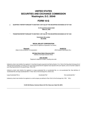 Thumbnail Regal Rexnord 10-Q Quarterly Report FY 