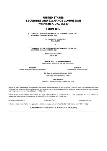 Thumbnail Regal Rexnord 10-Q Quarterly Report FY 